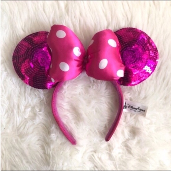 Disney Parks Sequined Minnie Mouse Ears - Picture 1 of 9
